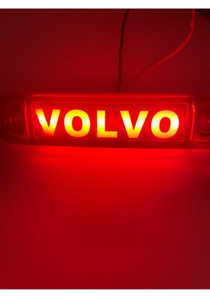 (5 Adet) Volvo Yazılı Parmak LED Kırmızı Renk