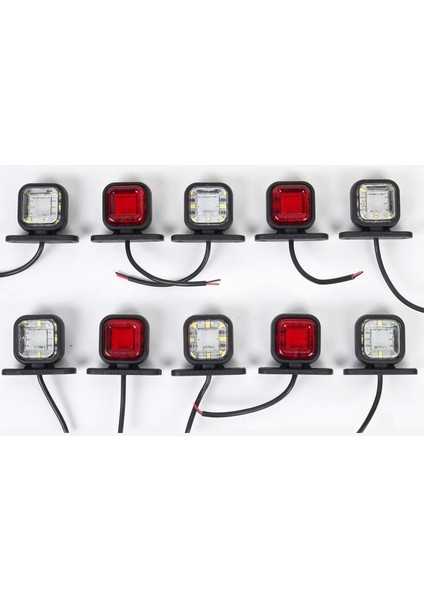 (10 Adet) Çeray Mini Kare Takoz LED Lamba 12V-24V
