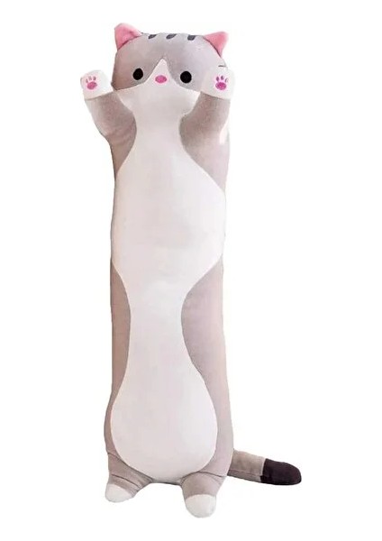 Kedi Peluş Oyuncaklar Dekoratif Oyuncak Uzun Kedi Yastık Peluş Oyuncaklar (Pembe) (Yurt Dışından)