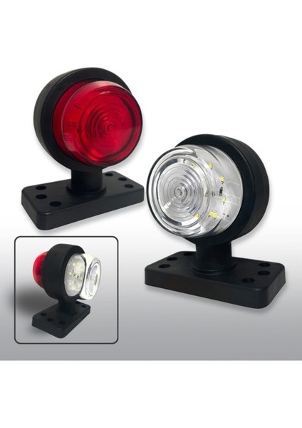 Takoz Lamba Kırmızı-Beyaz 12V-24V