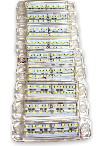 (10 Adet) Çift Sıra Parmak LED Beyaz Renk 10CM 16 LED