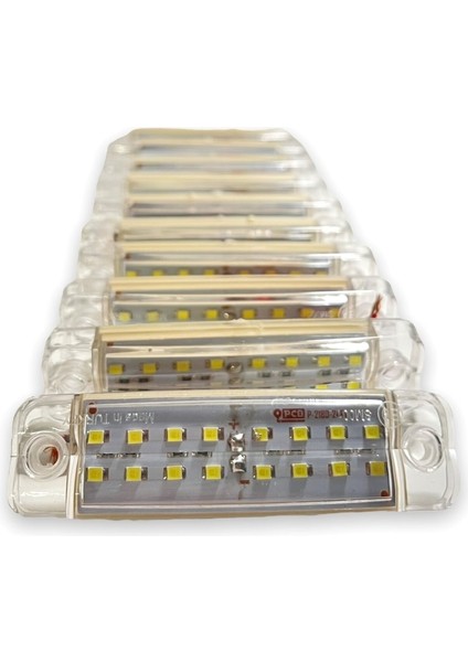 (10 Adet) Çift Sıra Parmak LED Beyaz Renk 10CM 16 LED fırsatları