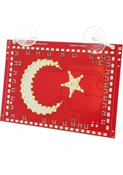 Türk Bayrağı Ay Yıldız Bayrak LED Işıklı Panel Tabela - 24 Volt fırsatları