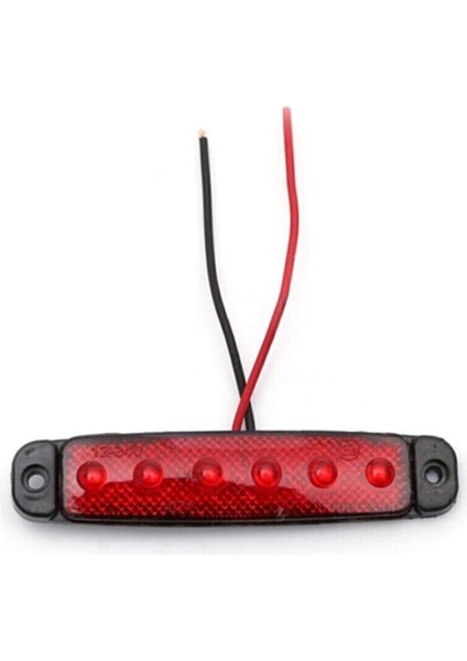 10 Adet Kırmızı 6 Ledli Parmak Lamba 12V-24V fiyatları