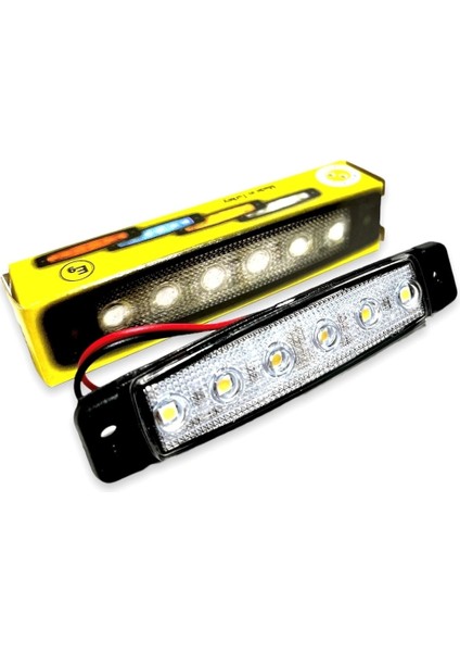 6 Ledli Beyaz Parmak LED 12V Lamba Basamak Aydınlatma 12V