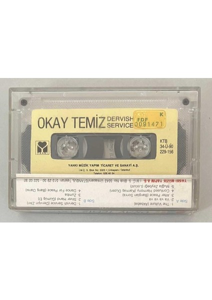 Okay Temiz Derviş Kaset (Orjinal Dönem Kağıt Baskı)