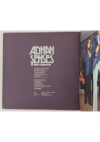 Adnan Şenses Bizim Hikayemiz Lp Plak ( Dönem 1980 Baskı)