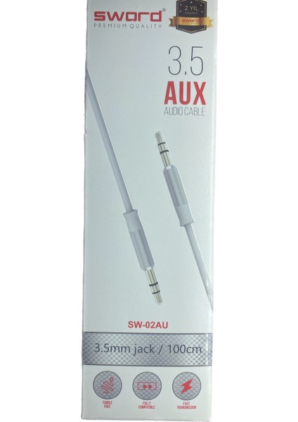 3.5mm Jack Girişli 1 Metre Aux Kablosu