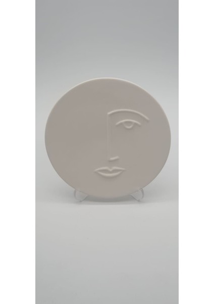 Seramik Bisküvi 16CM Face Yüzlü Tabak