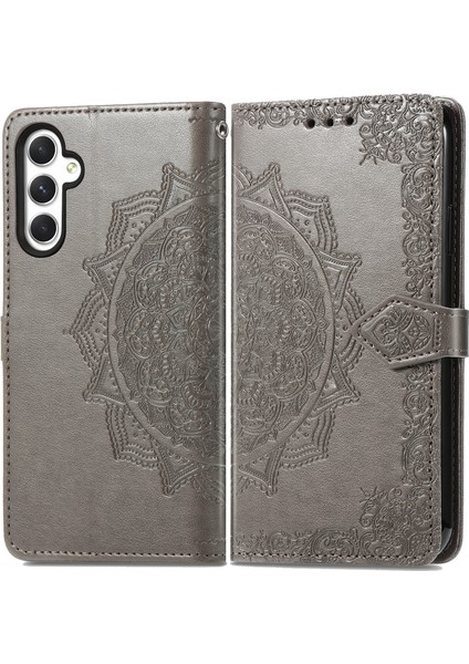 Samsung Galaxy A25 5g ile Uyumlu El Standı Fonksiyonlu Cüzdan Kabartmalı Pu Deri Kart Tutucu (Yurt Dışından) modelleri