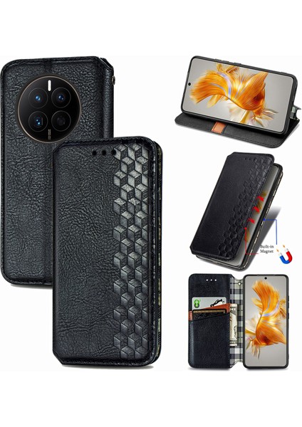Huawei Mate 50 Cüzdan Kılıfı ile Uyumlu, Kart Tutuculu, Pu Deri Flip Kickstand Kapak (Yurt Dışından)
