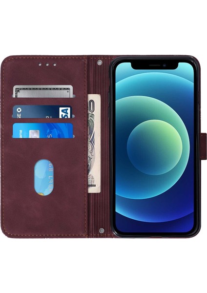 iPhone 12 Mini ile Uyumlu Tam Korumalı Yumuşak Pu Deri Kapaklı Cüzdan Telefon Kılıfı, Kart Tutuculu ve Uzun Askılı (Yurt Dışından) indirimleri