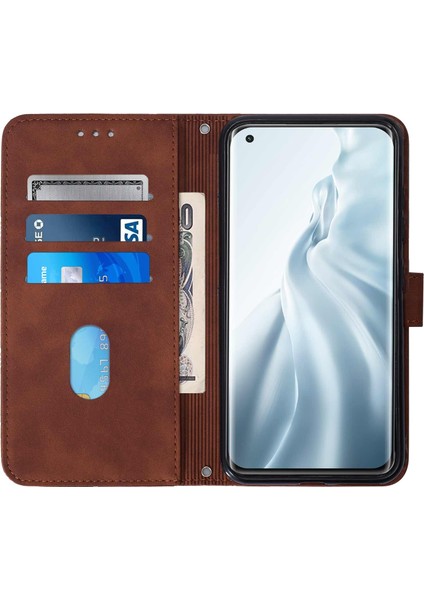 Xiaomi 11 ile Uyumlu Tam Korumalı Yumuşak Pu Deri Kapaklı Cüzdan Telefon Kılıfı, Kart Tutuculu ve Uzun Askılı (Yurt Dışından) indirimleri