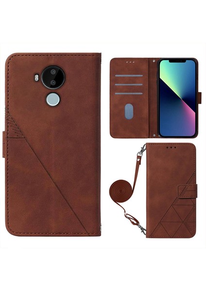 Nokia C30 ile Uyumlu Tam Korumalı Yumuşak Pu Deri Kapaklı Cüzdan Telefon Kılıfı, Kart Tutuculu ve Uzun Askılı (Yurt Dışından) fiyatları