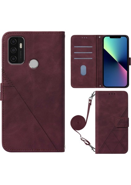 Oppo A53 2020/A32 ile Uyumlu Tam Korumalı Yumuşak Pu Deri Kapaklı Cüzdan Telefon Kılıfı, Kart Tutuculu ve Uzun Askılı (Yurt Dışından) fiyatları