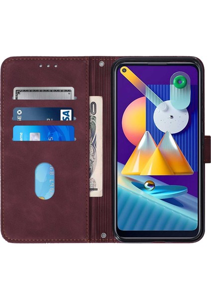 Samsung Galaxy A11/M11 ile Uyumlu Tam Korumalı Yumuşak Pu Deri Kapaklı Cüzdan Telefon Kılıfı, Kart Tutuculu ve Uzun Askılı (Yurt Dışından) indirimleri