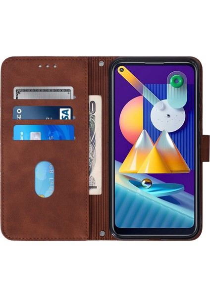 Samsung Galaxy A11/M11 ile Uyumlu Tam Korumalı Yumuşak Pu Deri Kapaklı Cüzdan Telefon Kılıfı, Kart Tutuculu ve Uzun Askılı (Yurt Dışından) indirimleri