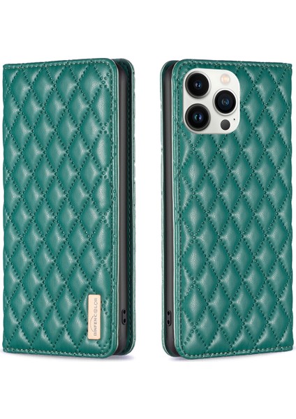 iPhone 13 Pro Max Için Kılıf Pu Deri Manyetik Toka Flip Folyo Koruyucu Kapak Tutucu Kılıf (Yurt Dışından)