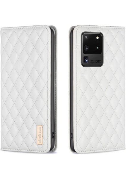 Samsung Galaxy S20 Ultra Için Kılıf Pu Deri Manyetik Toka Flip Folyo Koruyucu Kapak Tutucu Kılıf (Yurt Dışından)