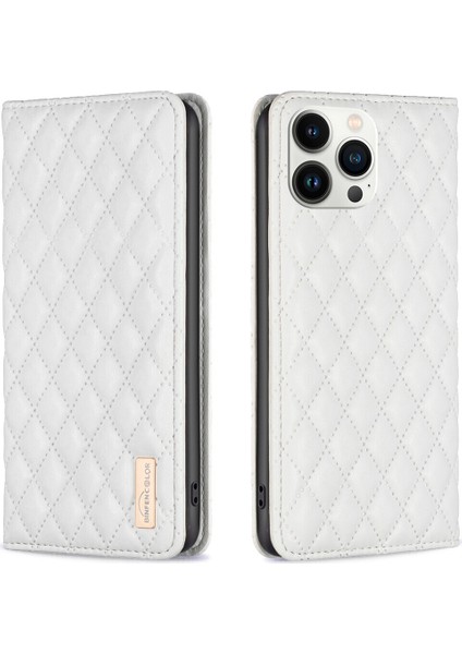iPhone 13 Pro Max Için Kılıf Pu Deri Manyetik Toka Flip Folyo Koruyucu Kapak Tutucu Kılıf (Yurt Dışından)