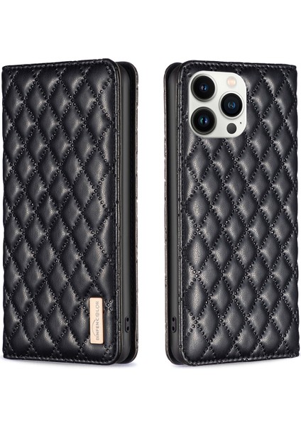 iPhone 13 Pro Max Için Kılıf Pu Deri Manyetik Toka Flip Folyo Koruyucu Kapak Tutucu Kılıf (Yurt Dışından)