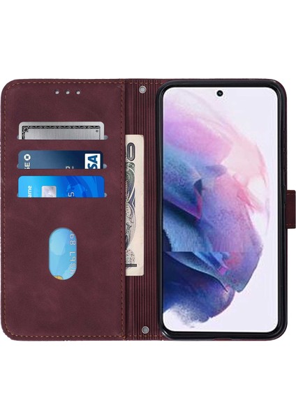 Samsung Galaxy S22 ile Uyumlu Tam Korumalı Yumuşak Pu Deri Kapaklı Cüzdan Telefon Kılıfı, Kart Tutuculu ve Uzun Askılı (Yurt Dışından) indirimleri