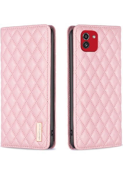 Samsung Galaxy A03 Için Kılıf Pu Deri Manyetik Toka Flip Folyo Koruyucu Kapak Tutucu Kılıf (Yurt Dışından)