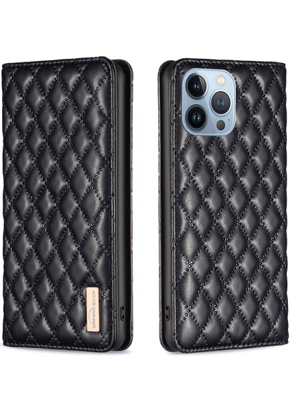 iPhone 13 Pro Için Kılıf Pu Deri Manyetik Toka Flip Folyo Koruyucu Kapak Tutucu Kılıf (Yurt Dışından)