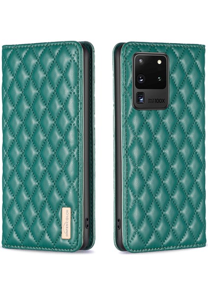 Samsung Galaxy S20 Ultra Için Kılıf Pu Deri Manyetik Toka Flip Folyo Koruyucu Kapak Tutucu Kılıf (Yurt Dışından)