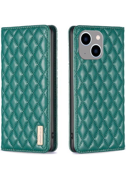 iPhone 14 Plus Için Kılıf Pu Deri Manyetik Toka Flip Folyo Koruyucu Kapak Tutucu Kılıf (Yurt Dışından)