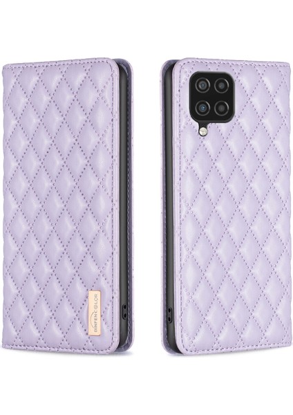 Samsung Galaxy A12 Için Kılıf Pu Deri Manyetik Toka Flip Folyo Koruyucu Kapak Tutucu Kılıf (Yurt Dışından)