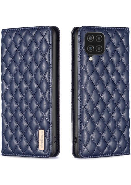 Samsung Galaxy A12 Için Kılıf Pu Deri Manyetik Toka Flip Folyo Koruyucu Kapak Tutucu Kılıf (Yurt Dışından)