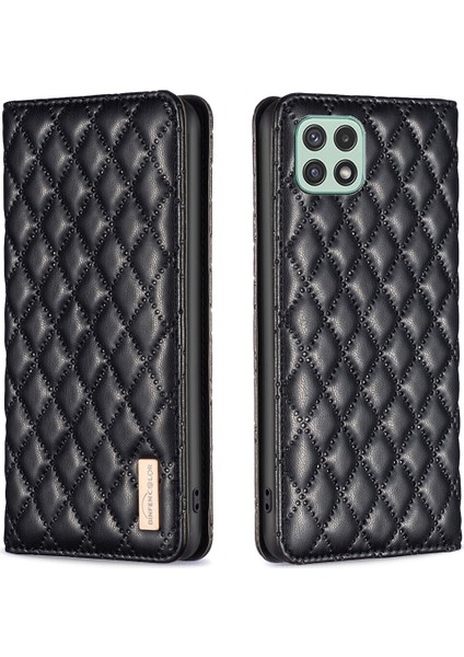 Samsung Galaxy A22 5g Için Kılıf Pu Deri Manyetik Toka Flip Folyo Koruyucu Kapak Tutucu Kılıf (Yurt Dışından)