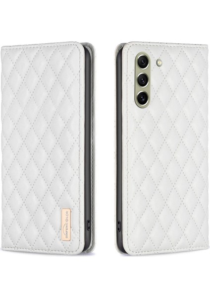 Samsung Galaxy S21 Fe Için Kılıf Pu Deri Manyetik Toka Flip Folyo Koruyucu Kapak Tutucu Kılıf (Yurt Dışından)
