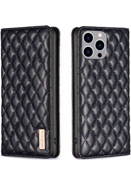 iPhone 14 Pro Max Için Kılıf Pu Deri Manyetik Toka Flip Folyo Koruyucu Kapak Tutucu Kılıf (Yurt Dışından)