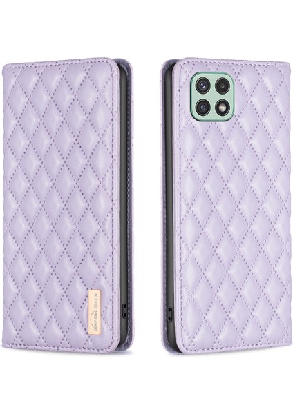 Samsung Galaxy A22 5g Için Kılıf Pu Deri Manyetik Toka Flip Folyo Koruyucu Kapak Tutucu Kılıf (Yurt Dışından)
