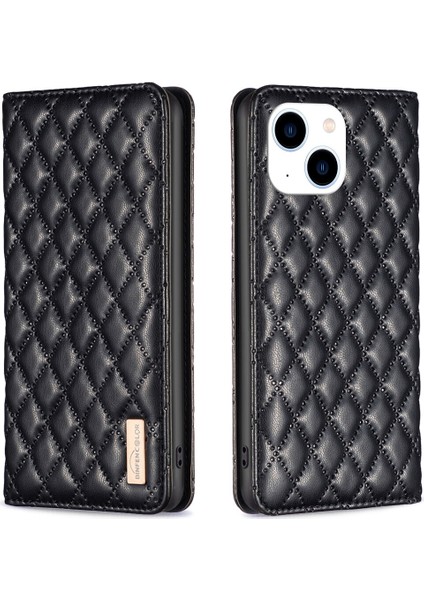 iPhone 14 Için Kılıf Pu Deri Manyetik Toka Flip Folyo Koruyucu Kapak Tutucu Kılıf (Yurt Dışından)