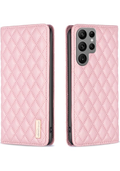 Samsung Galaxy S23 Ultra Için Kılıf Pu Deri Manyetik Toka Flip Folyo Koruyucu Kapak Tutucu Kılıf (Yurt Dışından)