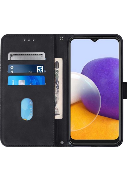 Samsung Galaxy A22 5g ile Uyumlu Tam Korumalı Yumuşak Pu Deri Kapaklı Cüzdan Telefon Kılıfı, Kart Tutuculu ve Uzun Askılı (Yurt Dışından) fırsatları