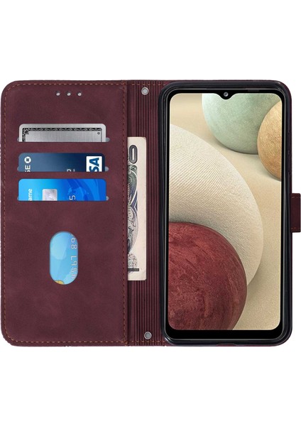 Samsung Galaxy A12/M12 ile Uyumlu Tam Korumalı Yumuşak Pu Deri Kapaklı Cüzdan Telefon Kılıfı, Kart Tutuculu ve Uzun Askılı (Yurt Dışından) indirimleri