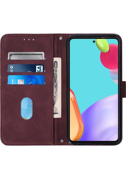 Samsung Galaxy A52 ile Uyumlu Tam Korumalı Yumuşak Pu Deri Kapaklı Cüzdan Telefon Kılıfı, Kart Tutuculu ve Uzun Askılı (Yurt Dışından) indirimleri