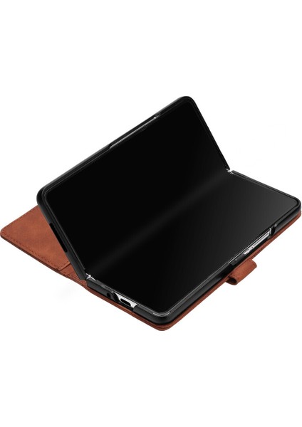 Samsung Galaxy Z Fold 5 ile Uyumlu Tam Korumalı Yumuşak Pu Deri Kapaklı Cüzdan Telefon Kılıfı, Kart Tutuculu ve Uzun Askılı (Yurt Dışından) fırsatları