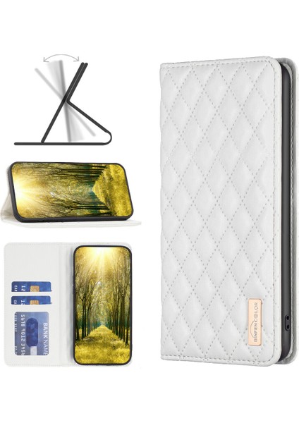 iPhone 14 Pro Için Kılıf Pu Deri Manyetik Toka Flip Folyo Koruyucu Kapak Tutucu Kılıf (Yurt Dışından)