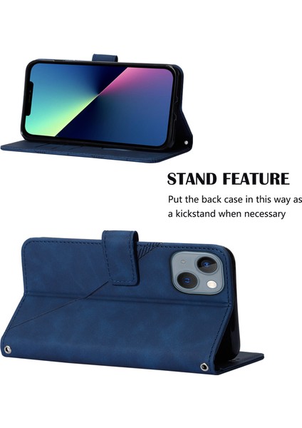 iPhone 15 Pro Max ile Uyumlu Tam Korumalı Yumuşak Pu Deri Kapaklı Cüzdan Telefon Kılıfı, Kart Tutuculu ve Uzun Askılı (Yurt Dışından)