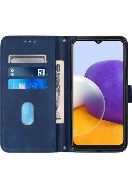Samsung Galaxy A22 5g ile Uyumlu Tam Korumalı Yumuşak Pu Deri Kapaklı Cüzdan Telefon Kılıfı, Kart Tutuculu ve Uzun Askılı (Yurt Dışından) fırsatları
