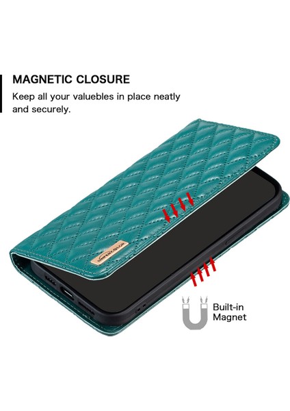 iPhone 12 Pro Max Için Kılıf Pu Deri Manyetik Toka Flip Folyo Koruyucu Kapak Tutucu Kılıf (Yurt Dışından)
