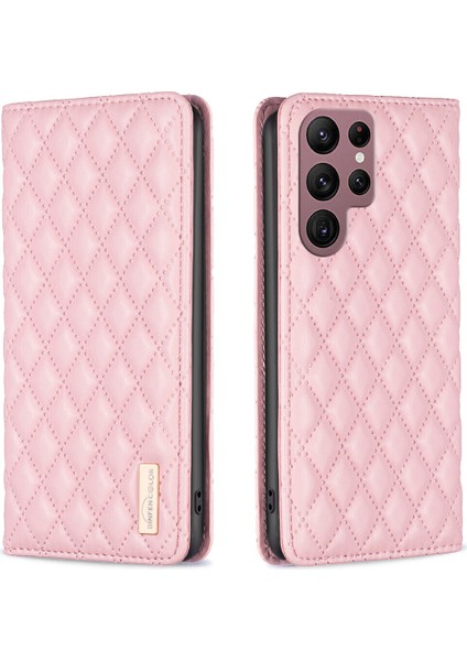 Samsung Galaxy S22 Ultra Için Kılıf Pu Deri Manyetik Toka Flip Folyo Koruyucu Kapak Tutucu Kılıf (Yurt Dışından)
