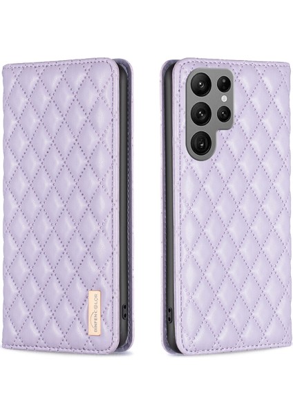 Samsung Galaxy S23 Ultra Için Kılıf Pu Deri Manyetik Toka Flip Folyo Koruyucu Kapak Tutucu Kılıf (Yurt Dışından)