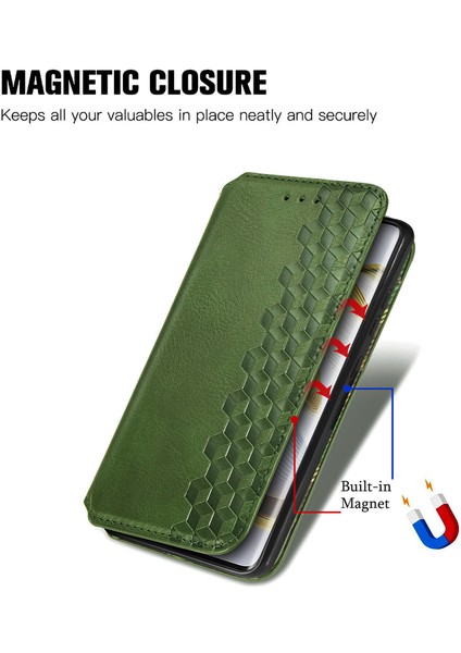 Huawei Nova 10 Se Cüzdan Kılıfı ile Uyumlu, Kart Tutuculu, Pu Deri Flip Kickstand Darbeye Dayanıklı Kapak (Yurt Dışından)