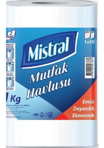 Perforeli 2 Katlı Kağıt Mutfak Havlu 1 kg